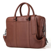 Men's Genuine Leather Shoulder Briefcase