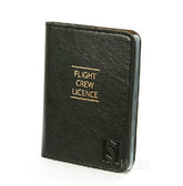 Black Leather Flight Crew License Holder