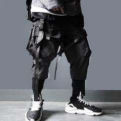 Harajuku Men's Joggers with Multiple Pockets