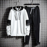 Men's Hooded Long Sleeved Tracksuit, 2 Pcs