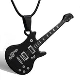 Men's 316L Stainless Steel Guitar Necklace