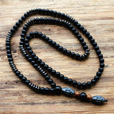 Men's Vintage Style Beaded Necklace with Hematite Stone