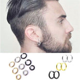Men's Stainless Steel Simple Round Shaped Earrings