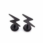 Men's Classic Lightning Shaped Stud Earrings