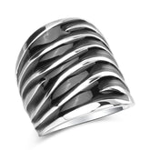Men's Black Enamel Big Ring