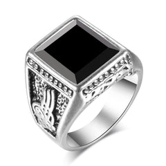 Men's Resin Silver Ring