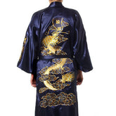 Men's Chinese Satin Robe with Embroidery