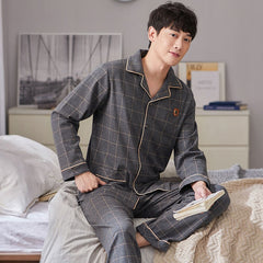 Men's Plaid Patterned Pajama Set