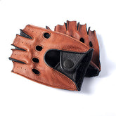 Men's Leather Biker's Gloves