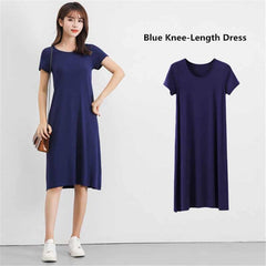 Women's Modal Knitted Summer T-Shirt Dress