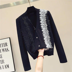 Women's Lace Detail Knitted Cardigan