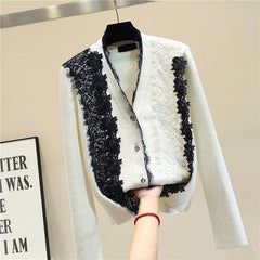 Women's Lace Detail Knitted Cardigan