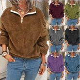 Women's Fleece Turn-Down Collar Sweater