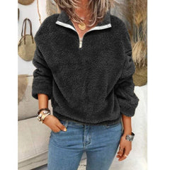 Women's Fleece Turn-Down Collar Sweater