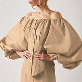 Women's Puff Sleeve Off Shoulder Shirt