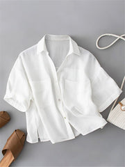 Women's Cotton Crop Shirt