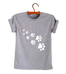Cute Paw Prints Patterned T-Shirt