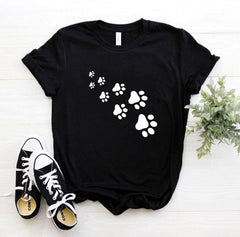 Cute Paw Prints Patterned T-Shirt