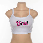 Women's Brat Printed Crop Top