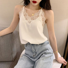 Women's Lace Trim Cami Top