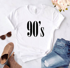 90's Letter Printed Party Women's T-Shirt