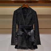 Women's Single Breasted Long Blazer