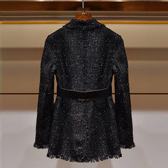 Women's Single Breasted Long Blazer