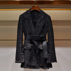 Women's Single Breasted Long Blazer