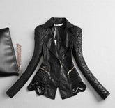 Women's Lace Detail Biker Jacket
