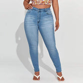 7XL Elastic Denim Pants