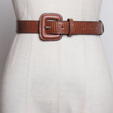 PU Leather Square Buckle Belt