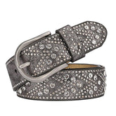 Women's Riveted Crystal Patterned Belt