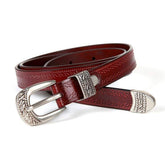 Women's Boho Cowhide Leather Belt