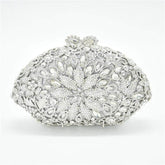 Women's Diamond Decorated Oval Shaped Clutch