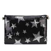 Women's Star Pattern Sequined Clutch