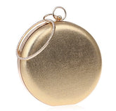 Women's Metallic Round Evening Bag