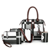 Set of Four Plaid Women's Handbags