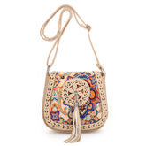 Women's Boho Crossbody Bag with Decorative Tassel