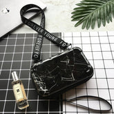 Women's Marble Patterned Mini Shoulder Bag