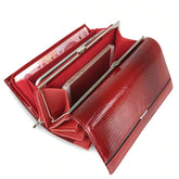 Colorful Genuine Leather Trifold Wallet for Women
