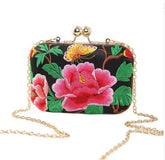 Women's Colorful Floral Embroidery Clutch