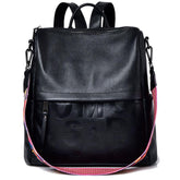 Women's Simple Leather Backpack