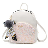 Women's Glittering Backpack with Bow