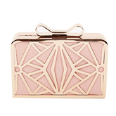 Women's Gold Geometric Clutch