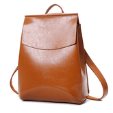 Women's Casual Leather Backpack