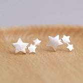 Women's Little Stars 925 Sterling Silver Stud Earrings