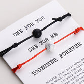 Natural Stone Bead Bracelets Pair for Couples