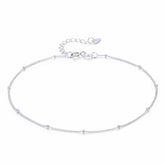 Minimalistic Silver Ankle Bracelet