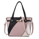 Luxury Geometric Patterned Women's PU Leather Handbag
