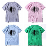 Men's Moon Printed O-Neck T-Shirt